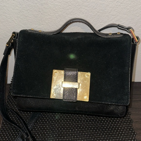 India Hicks The Lady P Bag Crossbody Purse Black Leather Bag Designer - Picture 2 of 15